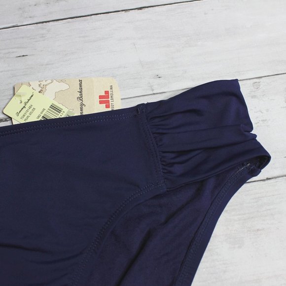 Tommy Bahama Swimwear Women's Bikini Swim Bottoms Plus Size 1X Navy Blue - Picture 4 of 5